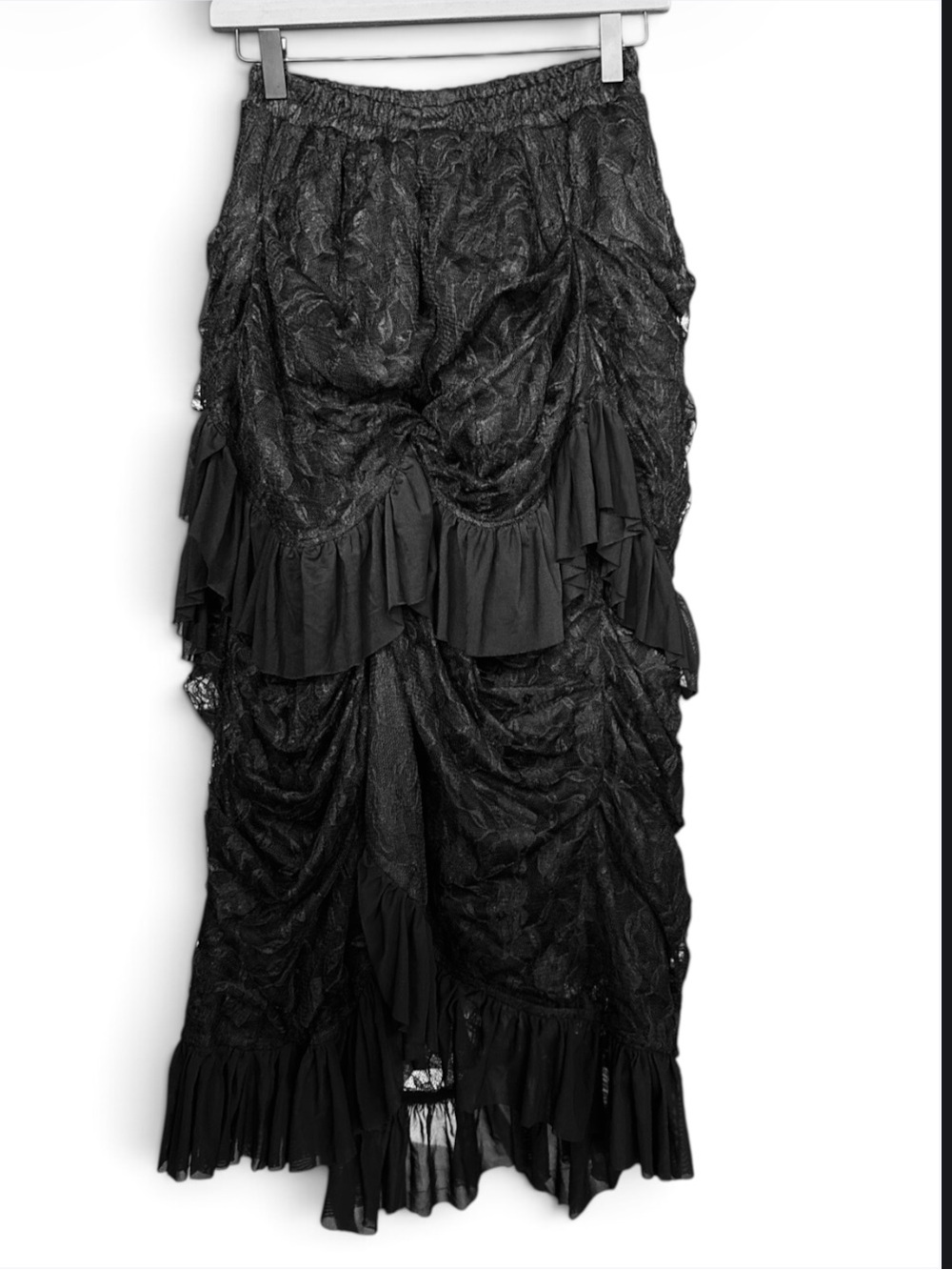 Spirit Black Ruffled Lace Skirt